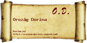 Ország Dorina névjegykártya