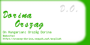 dorina orszag business card