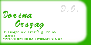 dorina orszag business card